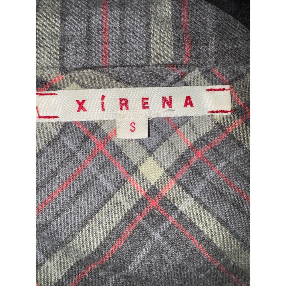 Xirena Gray Red Plaid soft Cotton Button Down Shirt Womens Small Made in‎ USA - Picture 5 of 7